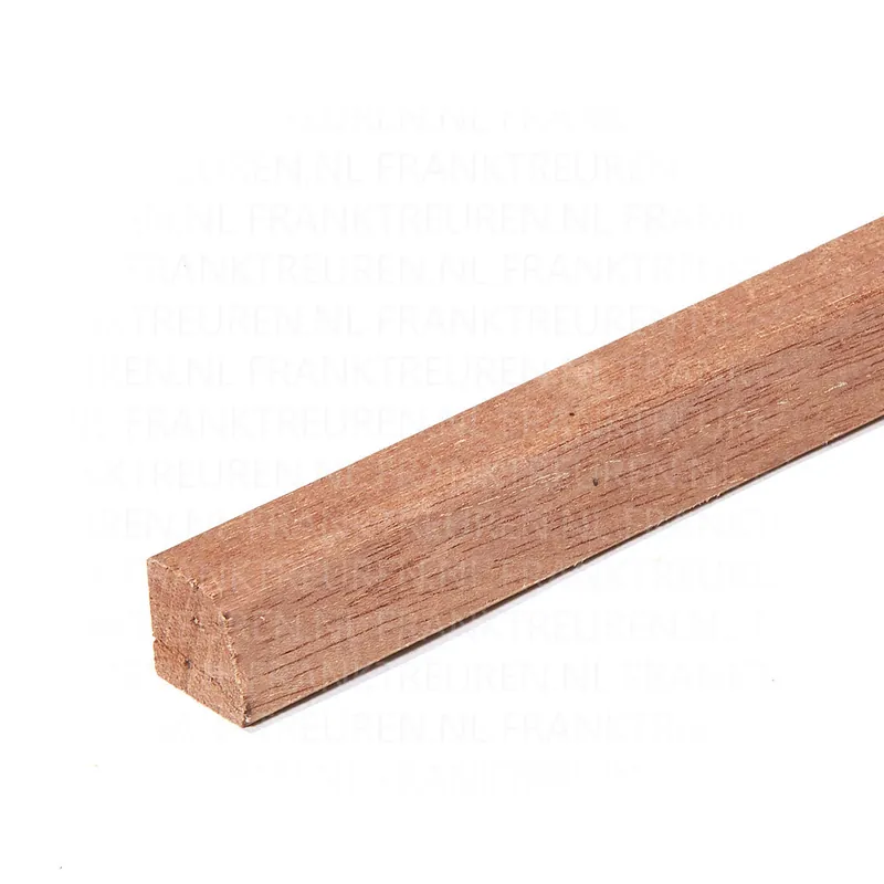 *Glaslat meranti 17x15mm D1 onbehandeld volhout schuin