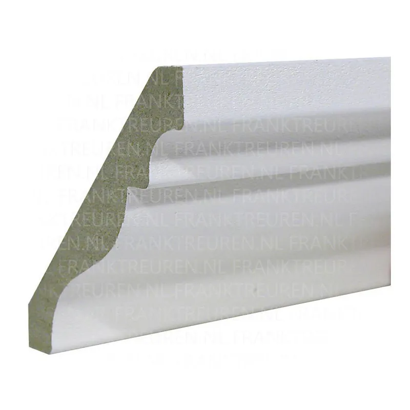 Plafondlijst MDF V313 wit gegrond 12x77mm (4)