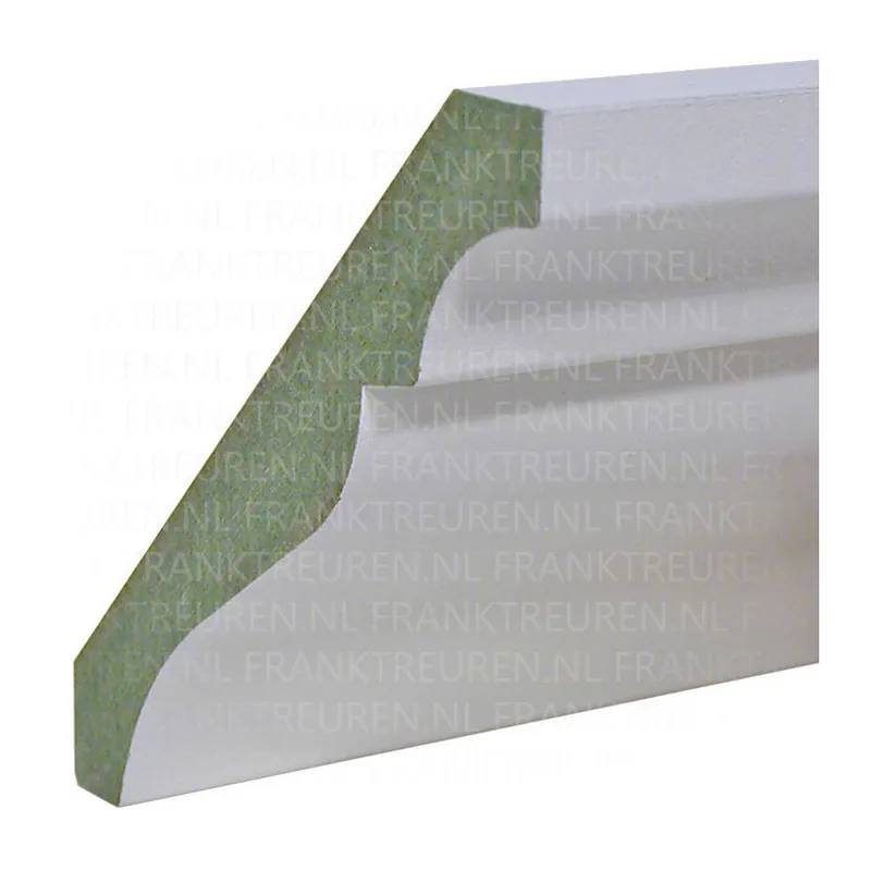 Plafondlijst MDF V313 wit gegrond 16x115mm (4)