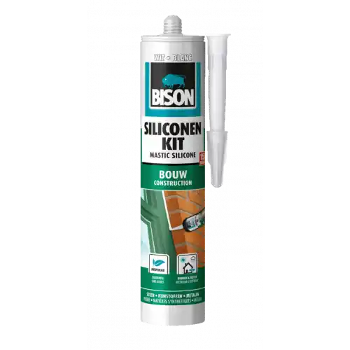 BISON SILICONENKIT BOUW WIT KOKER 300 ML NL/FR