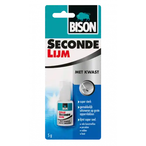 BISON SECONDELIJM MET KWAST BLISTER 5 G NL