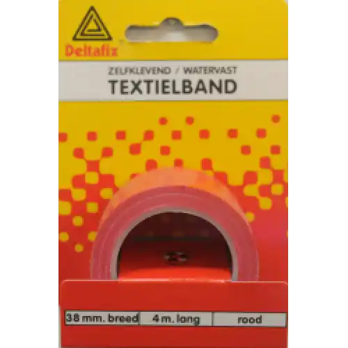 WATERVAST TEXTIELBAND 4 M 38 MM ROOD 810