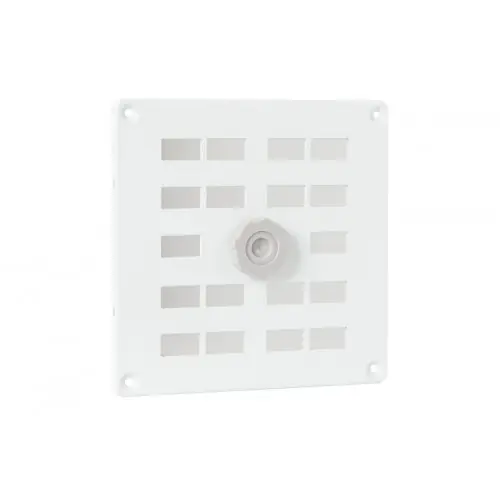 ALU SCHUIFROOSTER MET GAAS 160X160MM WIT