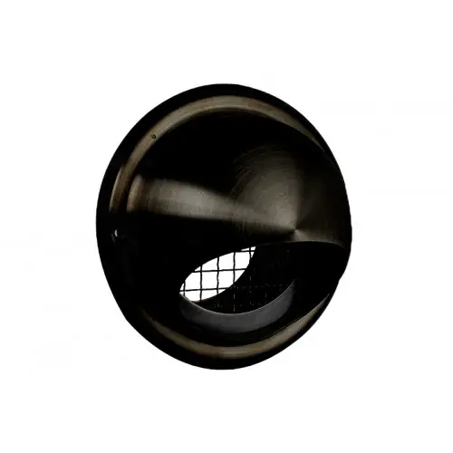 RVS BUITENROOSTER BOL MODEL GROFMAZIG GAAS Ø125MM ZWART