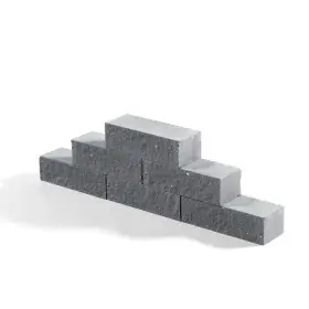 Kalkzandsteen waalformaat breuk 214x102x54mm antraciet kop-strek