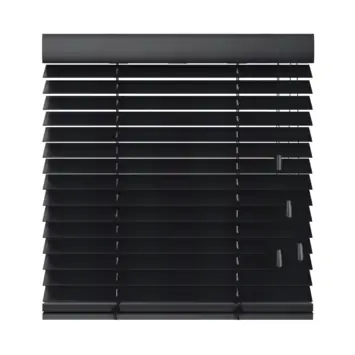 KARWEI houten jaloezie gewoon raam 28517 zwart 50 mm op maat