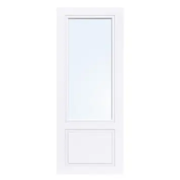 Arne & Bodil binnendeur ABT304 blank glas - extra wit afgelakt