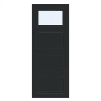 Arne & Bodil binnendeur ABT310 blank facetglas - diep zwart afgelakt