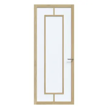 Arne & Bodil binnendeur ABE108 satijnglas - licht eiken houtlook afwerking
