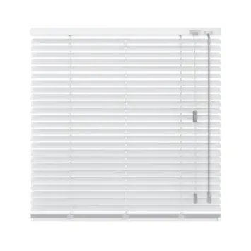 KARWEI aluminium jaloezie draaikiepraam 28415 zijdeglans grijswit 25 mm op maat