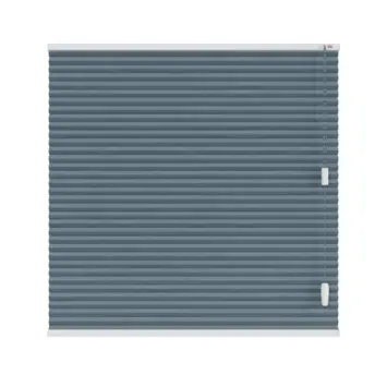 KARWEI dubbel plisségordijn gewoon raam 28647 vergrijsd blauw verduisterend op maat
