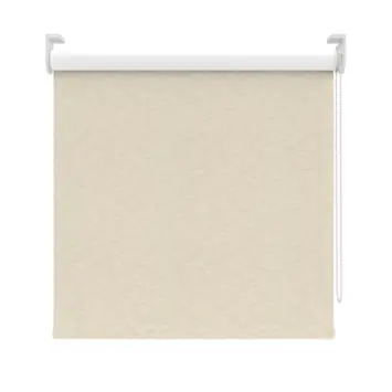 KARWEI rolgordijn gewoon raam 28193 beige/wit structuur verduisterend op maat