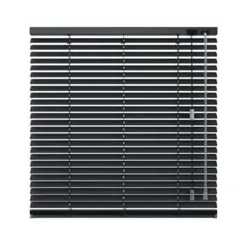 KARWEI aluminium jaloezie draaikiepraam 28420 zijdeglans zwart 25 mm op maat