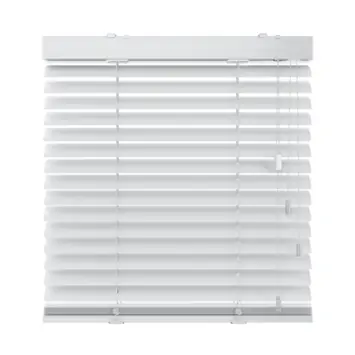 KARWEI aluminium jaloezie gewoon raam 28415 zijdeglans grijswit 50 mm op maat