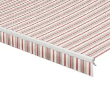 Schulprand (volant) recht streep rood (kleurnr. 320186) op maat