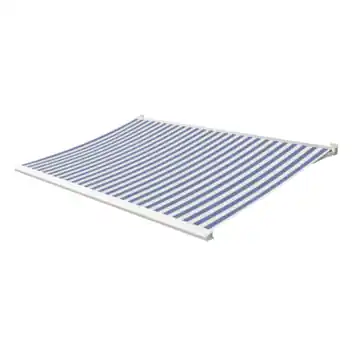 Knikarmscherm Calando streep blauw/wit (kleurnr. 8556) op maat
