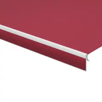 Schulprand (volant) recht effen rood (kleurnr. 3914) op maat
