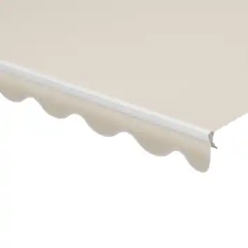Schulprand (volant) golf streep crème (kleurnr. 338662) op maat