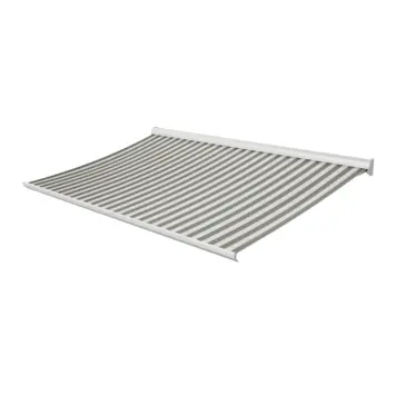 Knikarmscherm Staccato streep grijs/wit (kleurnr. 8922) op maat