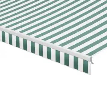 Schulprand (volant) recht streep groen/wit (kleurnr. 315420) op maat