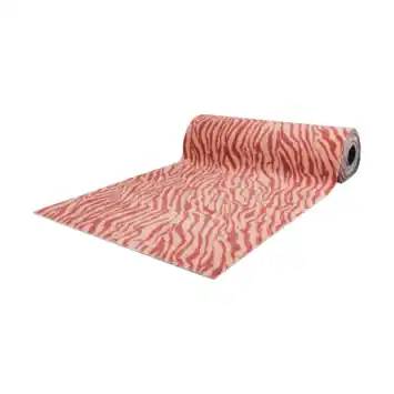 Droogloopmat zebra zalm/terra, per cm