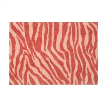 Droogloopmat zebra zalm/terra 50x70 cm