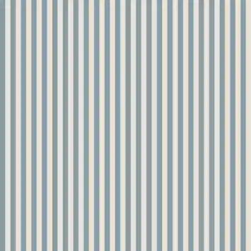 Vliesbehang Little stripe blauw - gebroken wit (dessin 145526)