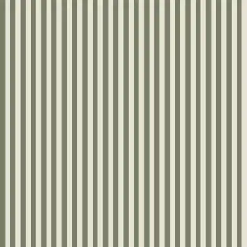 Vliesbehang Little stripe groen - gebroken wit (dessin 145510)