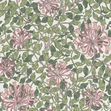 Vliesbehang William Morrris at Home Honeysuckle Bloesemroze (dessin 140486)