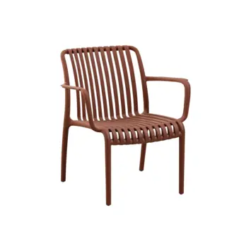 Wakefield fauteuil Fleur terracotta kunststof