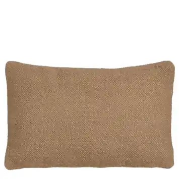 Woven kussen beige - l55xb35xh10cm