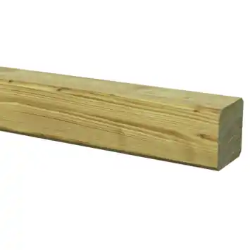 Tuinpaal vierkant grenen hout geschaafd 6,8 x 6,8 x 210 cm