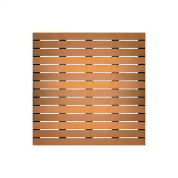 Vlondertegel glad keruing hard hout geschaafd 100 x 100 cm