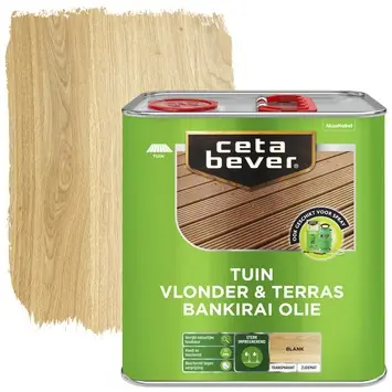 CetaBever Vlonder- & Terrasolie bankirai zijdemat transparant blank 2,5 liter