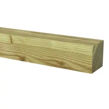 Tuinpaal vierkant vuren hout geïmpregneerd 5 x 5 x 120 cm