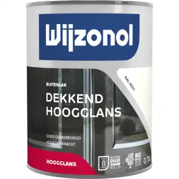 Wijzonol lak hoogglans crèmewit (RAL 9001) dekkend 750 ml