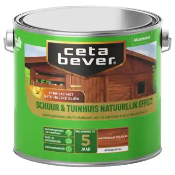 CetaBever Tuinbeits Schuur & Tuinhuis Natuurlijk Effect douglas 2,5 liter