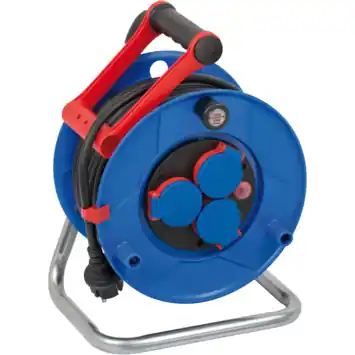 Brennenstuhl kabelhaspel IP44 3-voudig, 25 Meter blauw