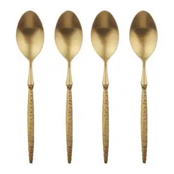 Theelepel set van 4 lichtgoud