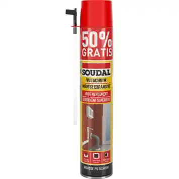 Soudal PU-schuim 750 ml (250 ml gratis)