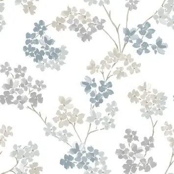 vliesbehang bloesem blauw (dessin 2258-41)