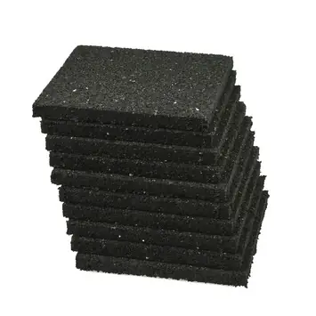 Aquaplan tegeldrager rubber zwart 10 x 10 cm - 10 stuks
