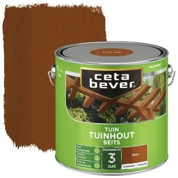 CetaBever Tuinhoutbeits zijdeglans transparant teak 2,5 liter