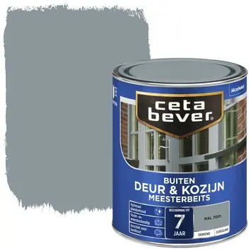 CetaBever Meesterbeits Deur & Kozijn zijdeglans dekkend RAL 7001 zilvergrijs 750 ml