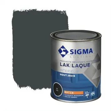 Sigma Interieur binnenlak zijdeglans RAL 7021 zwartgrijs 750 ml