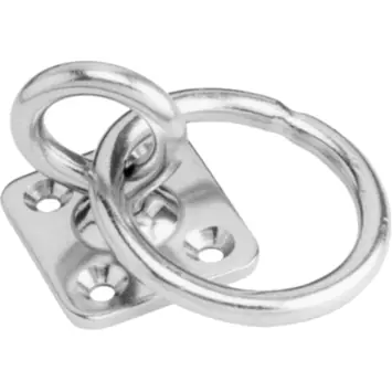 Dekplaat met ring draaibaar 8MM RVS 305