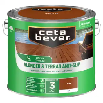 CetaBever Vlonder & Terras beits anti-slip teak 2,5 liter