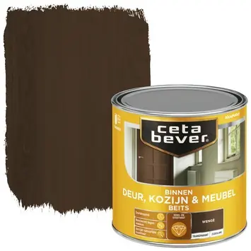 CetaBever Deur, Kozijn & Meubelbeits zijdeglans transparant wengé 250 ml