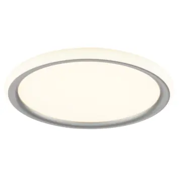 Brilliant LED plafondlamp Carloz zilver Ø30 cm