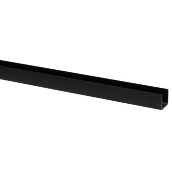 U-profiel kunststof zwart 9x13 mm lengte 260 cm